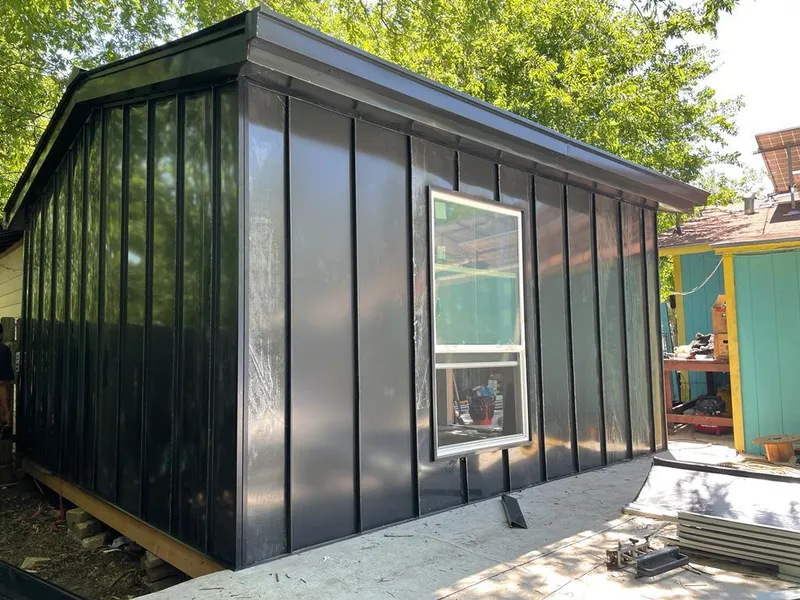 Black standing seam metal wall panels for Metal Roof Installation in Kaneohe