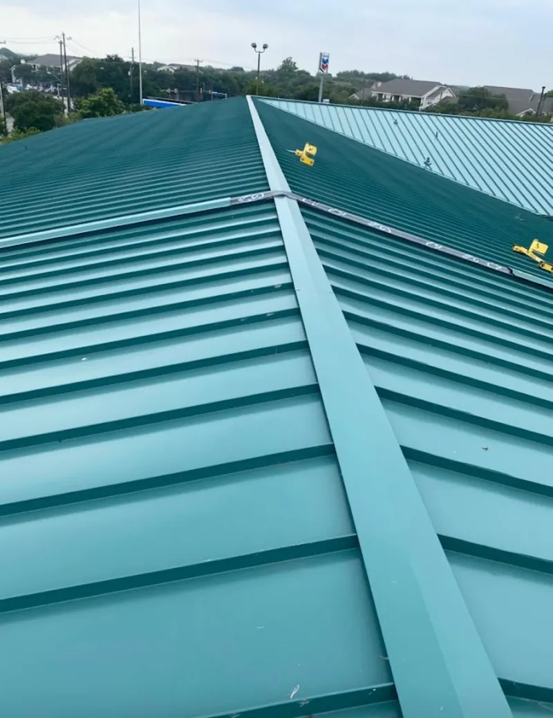 Green commercial metal roof ridge and valley for Metal Roof Repair in Kaneohe